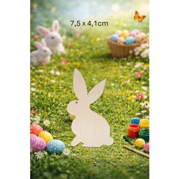 Królik 4 7,5cm, królik 7,5cm, sklejka 3mm